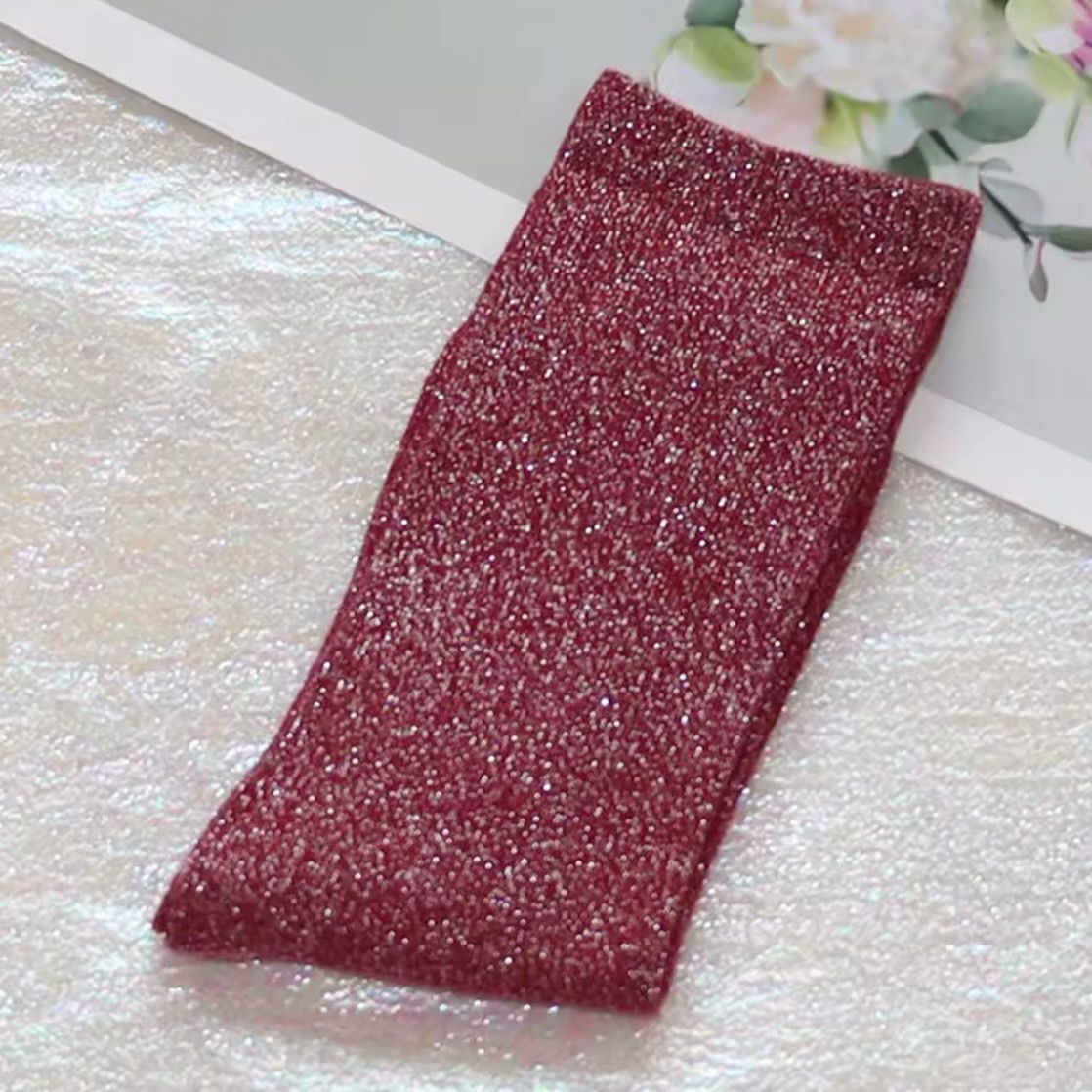 Red Wine Sparkle Socks