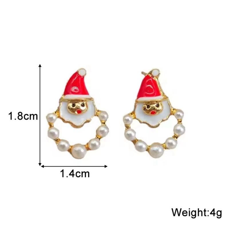 Santa Claus Pearls Studs