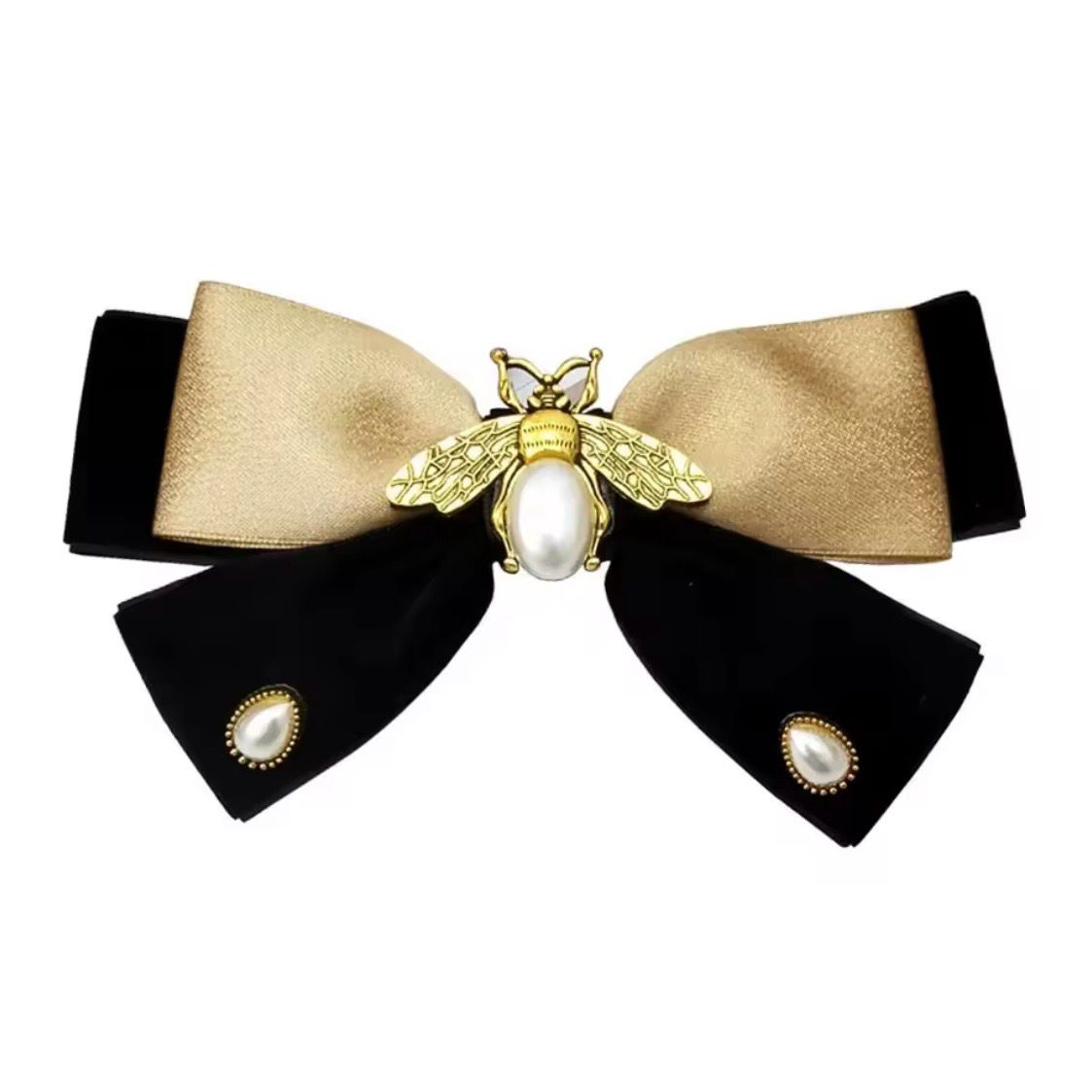Bee Black Hairbow