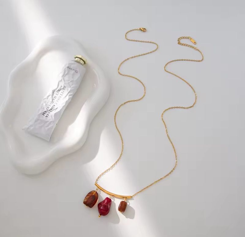Long Resin Sweater Necklace