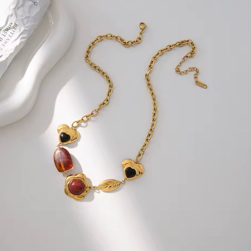 Resin Natural Red Agate Stone Pendant