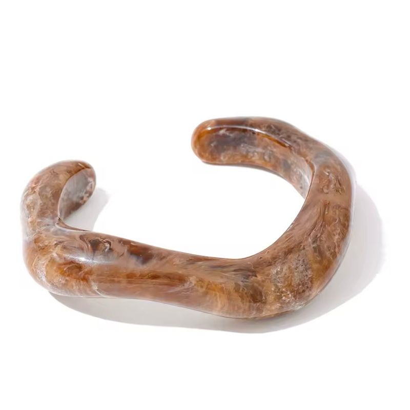 Coffee Resin Trendy Cuff Bracelet