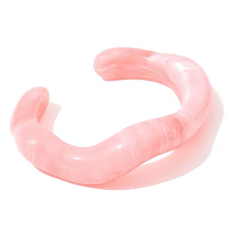 Pink Resin Trendy Cuff Bracelet