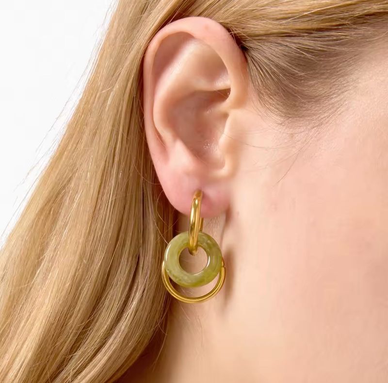 Green Drops Earrings