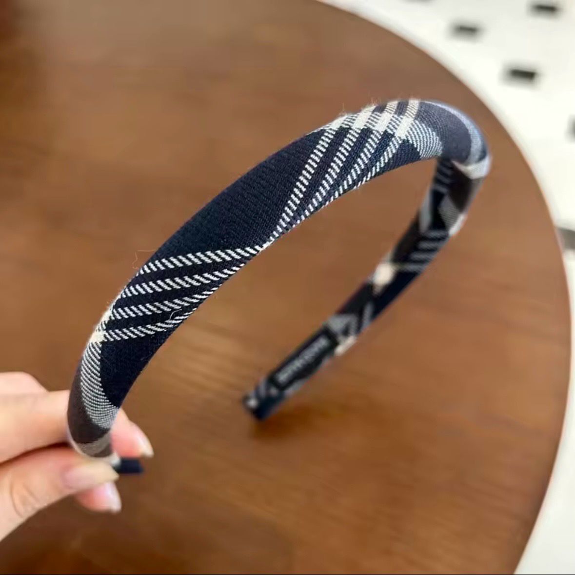 Black Tartan Headband