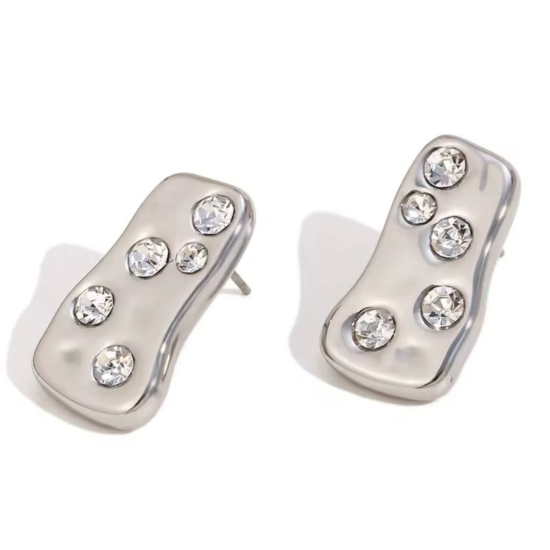 Silver &amp; Gold Irregular Earrings