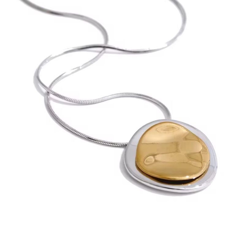 Oval Silver Gold Set