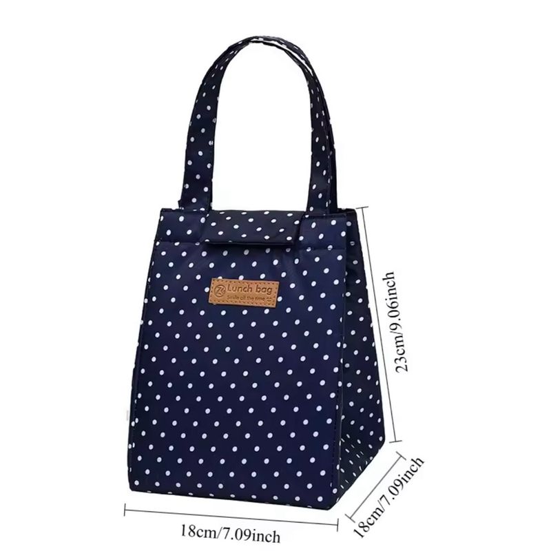 Black Squares Thermal Lunch Bag