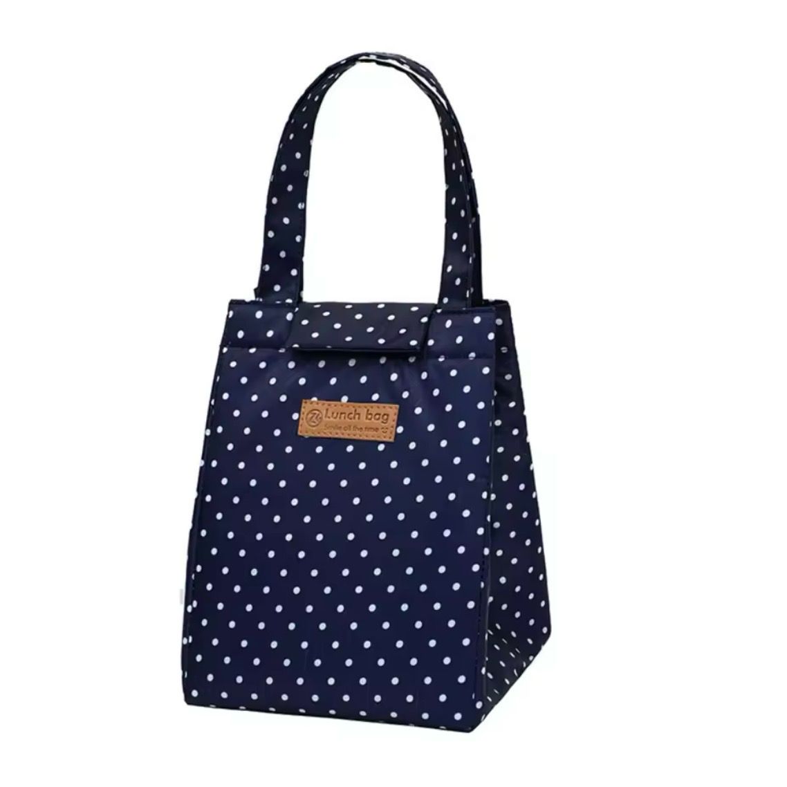 Blue Polka Dots Thermal Lunch Bag