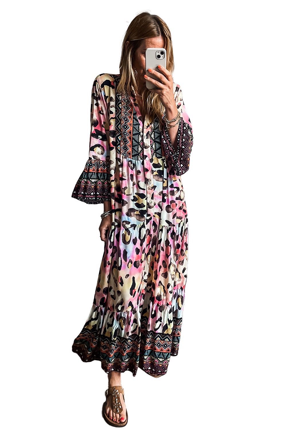 Vestido Colorful Leopard Print