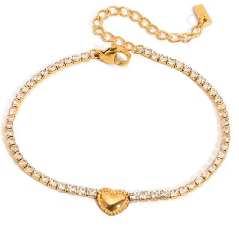 Heart Zircon Bracelet