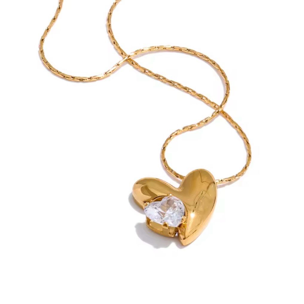 Zirconia Heart Necklace