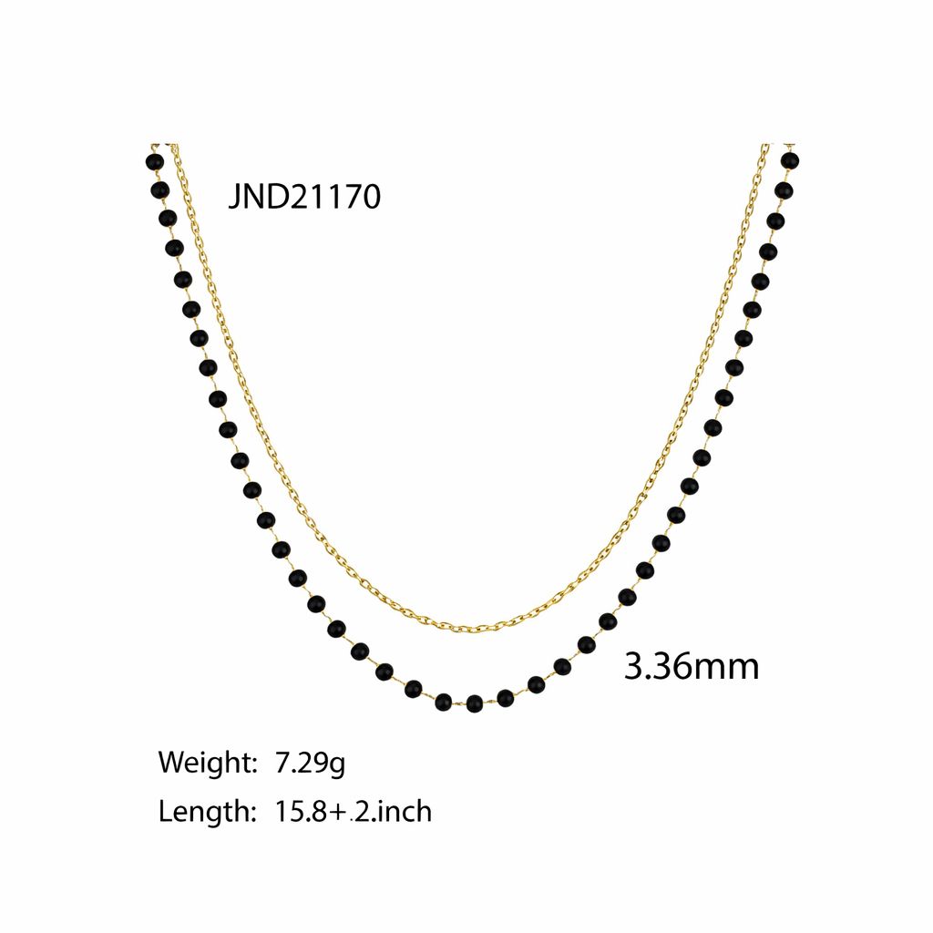 Black double Necklace