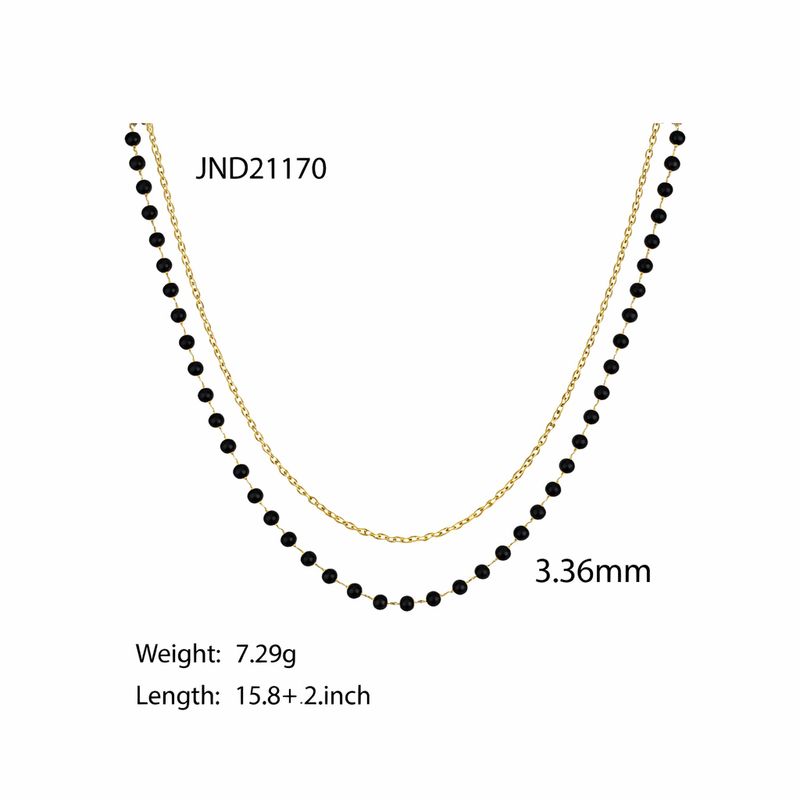 Black double Necklace