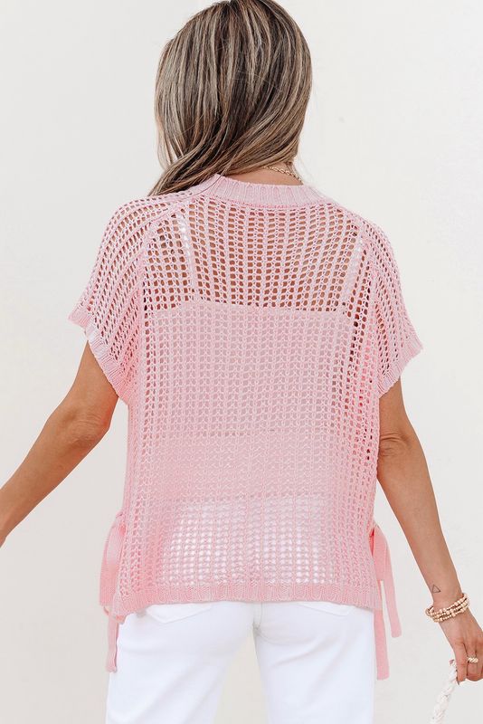 Blusa Tejida Rosa Pálido