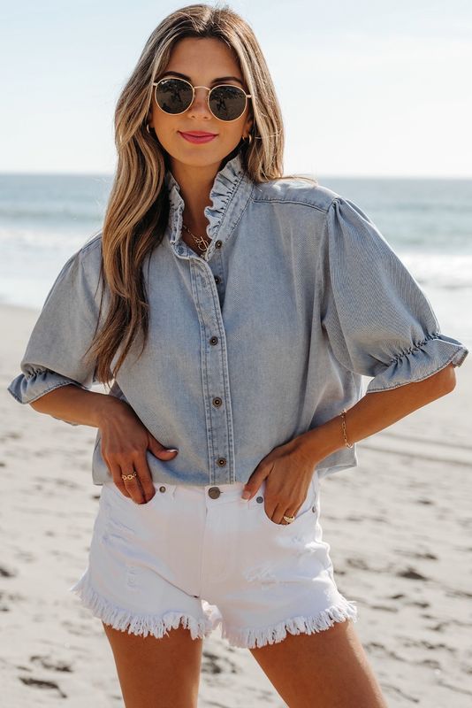 Blusa Denim 3/4