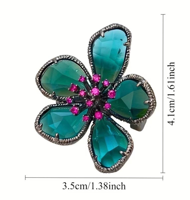 Broche Flor Aqua