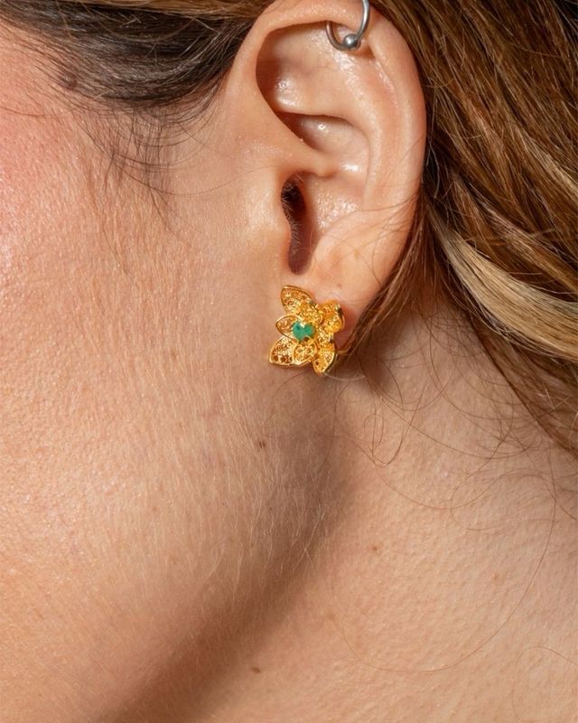 Mini Orchid Earrings