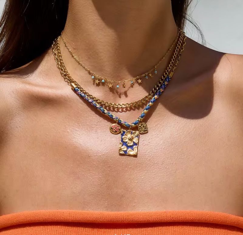 Blue Flower Necklace