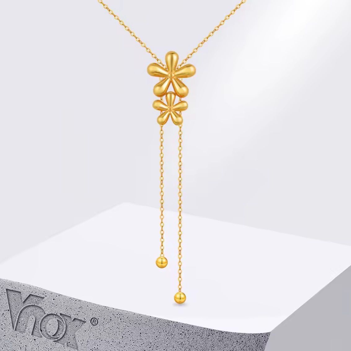 Double Flower Necklace