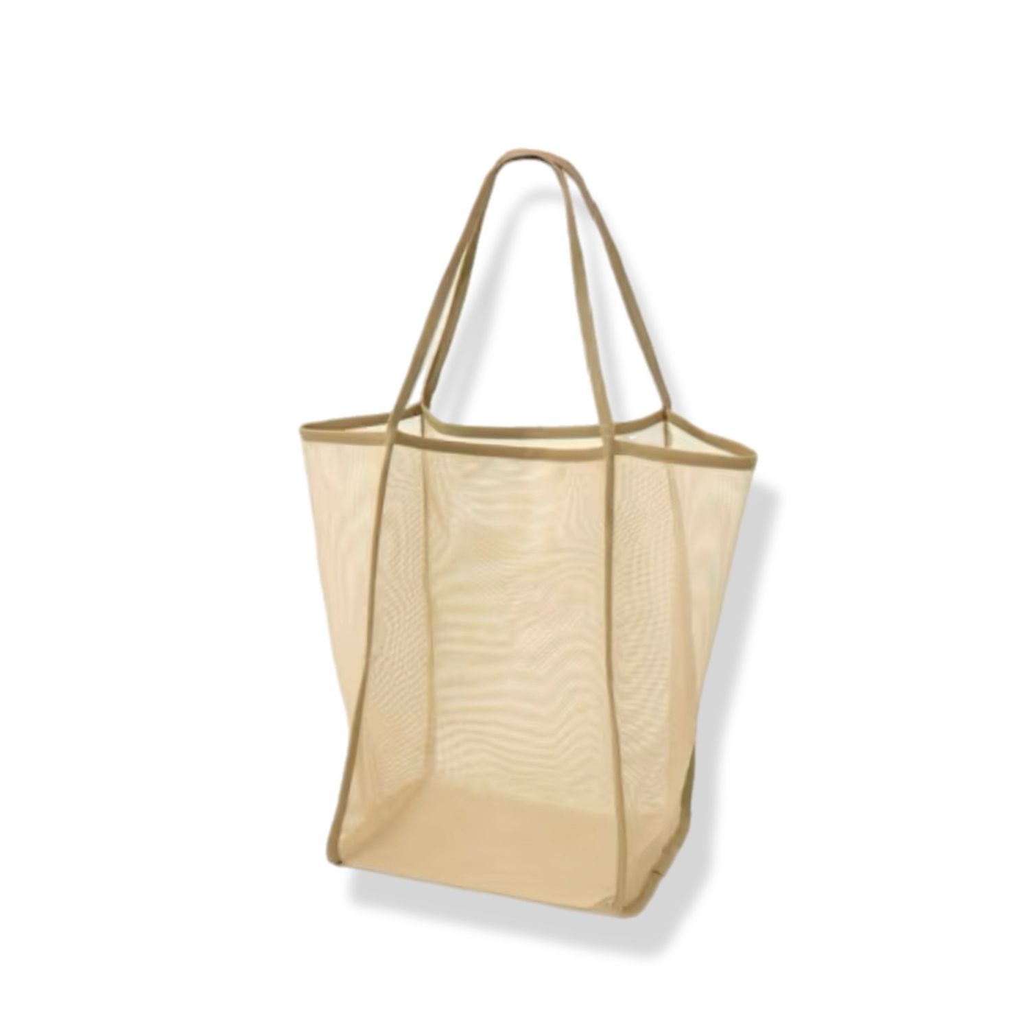 Beige  Mesh Beach Bag