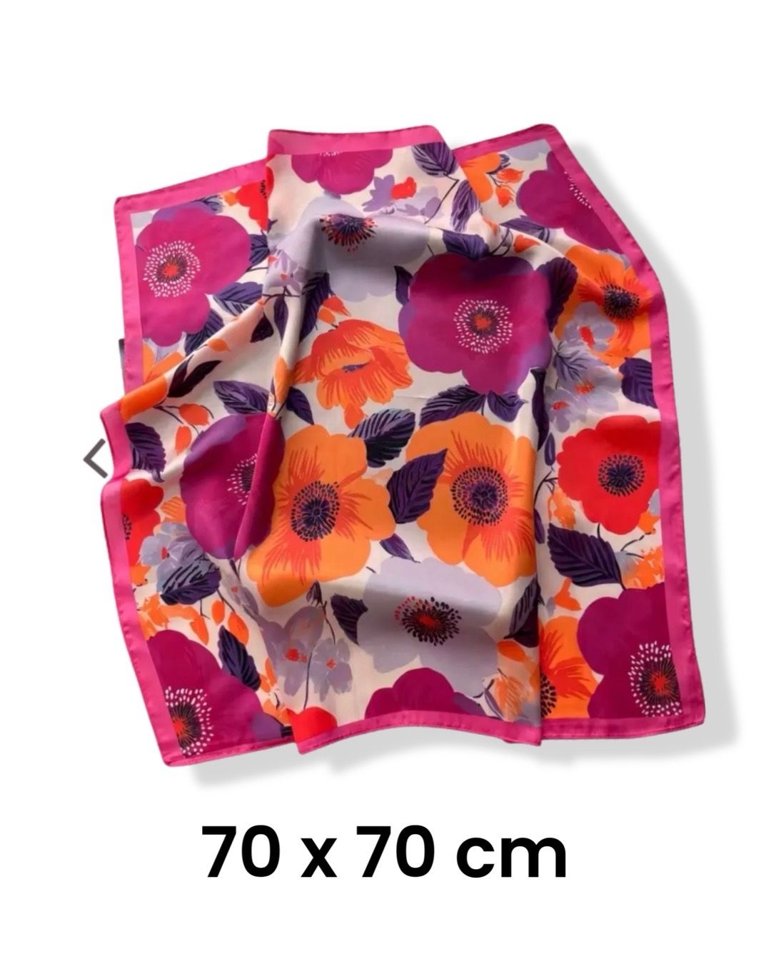 Orange Fucsia Flowers Scarf