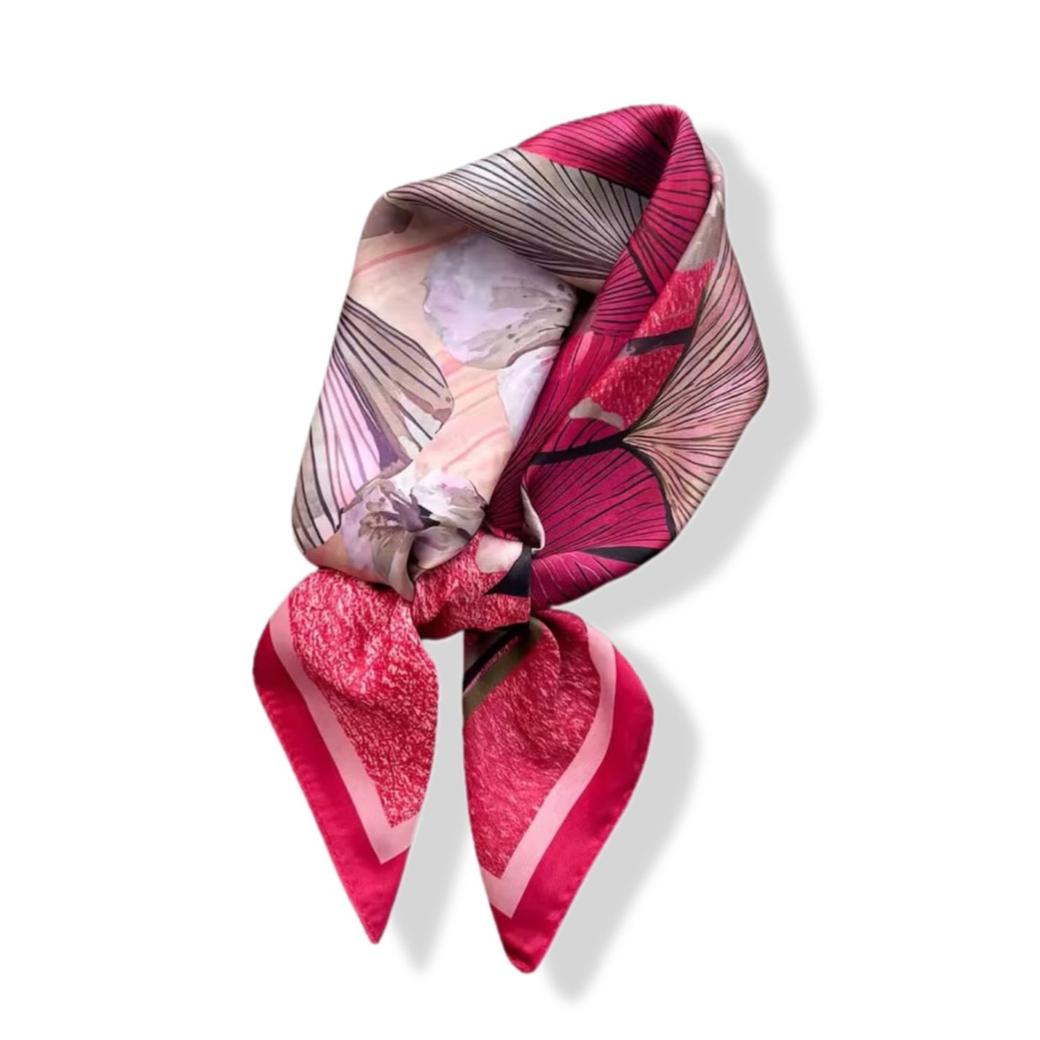 Fucsia Palms Scarf