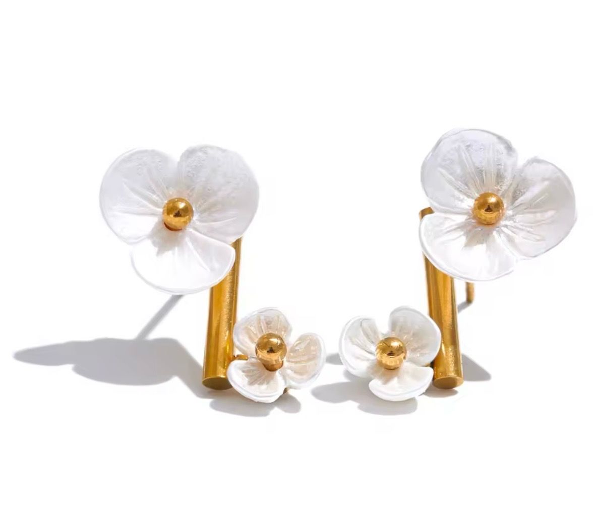 Nácar Flowers Earrings