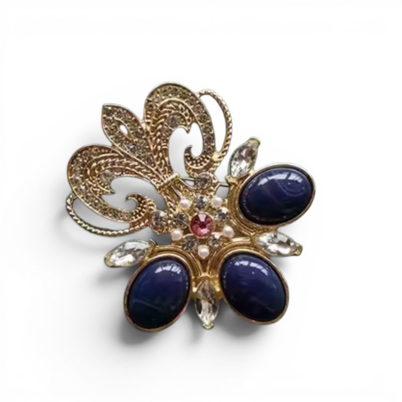 Blue Drops Vintage Brooch