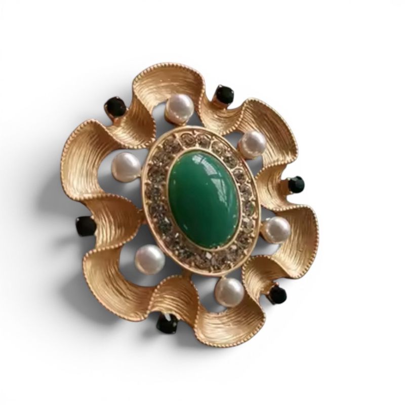 Green Vintage Brooch