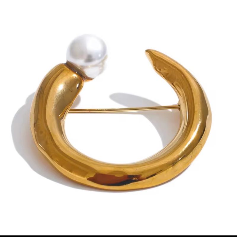 Moon Pearl Brooch