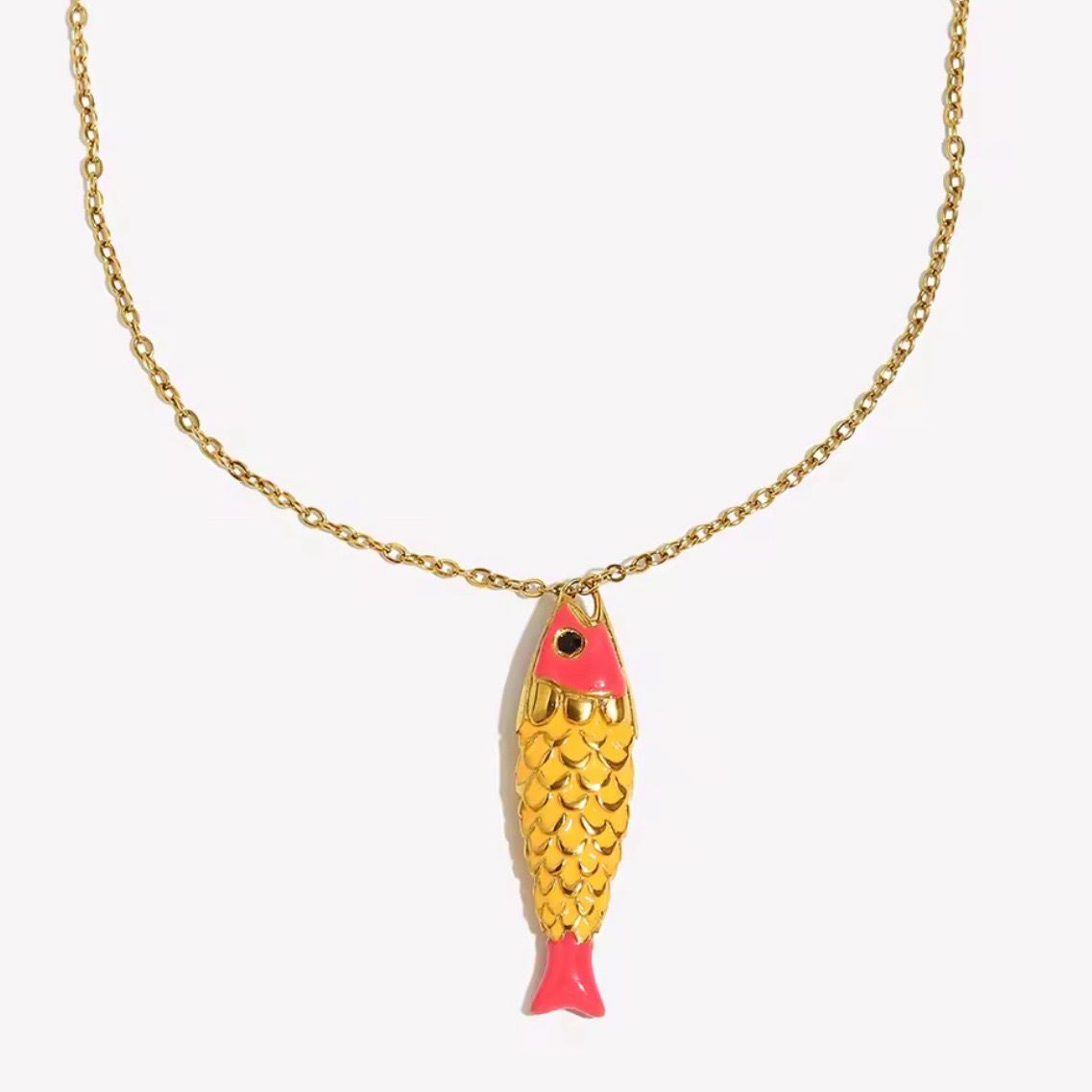 Yellow Fish Necklace