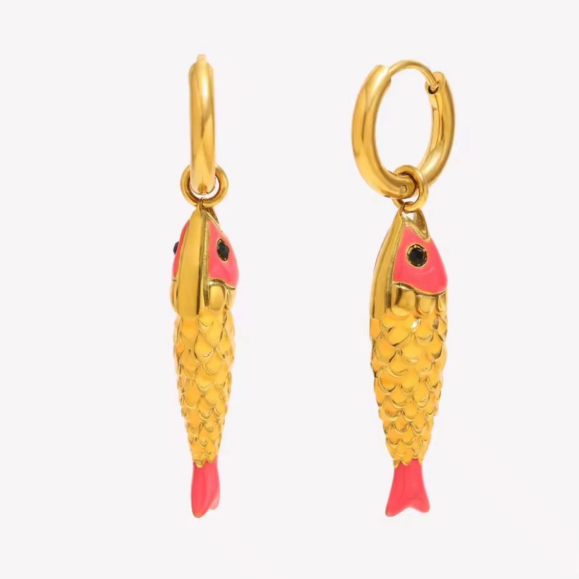 Yellow Fish Earrings