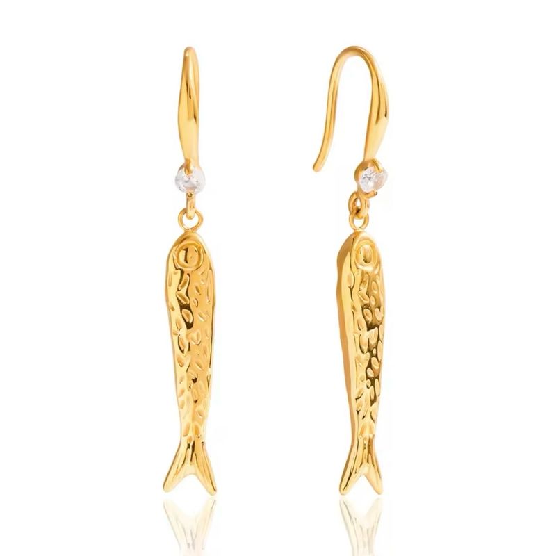 Gold Fish Earrings