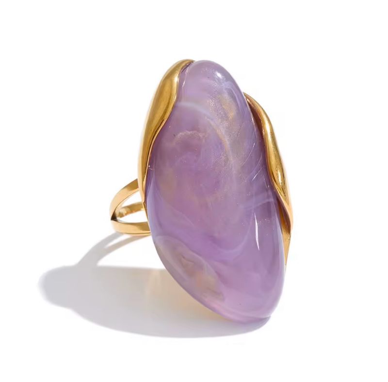 Anillo Morado resina ajustable