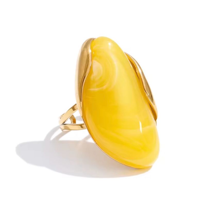Anillo amarillo Resina Ajustable