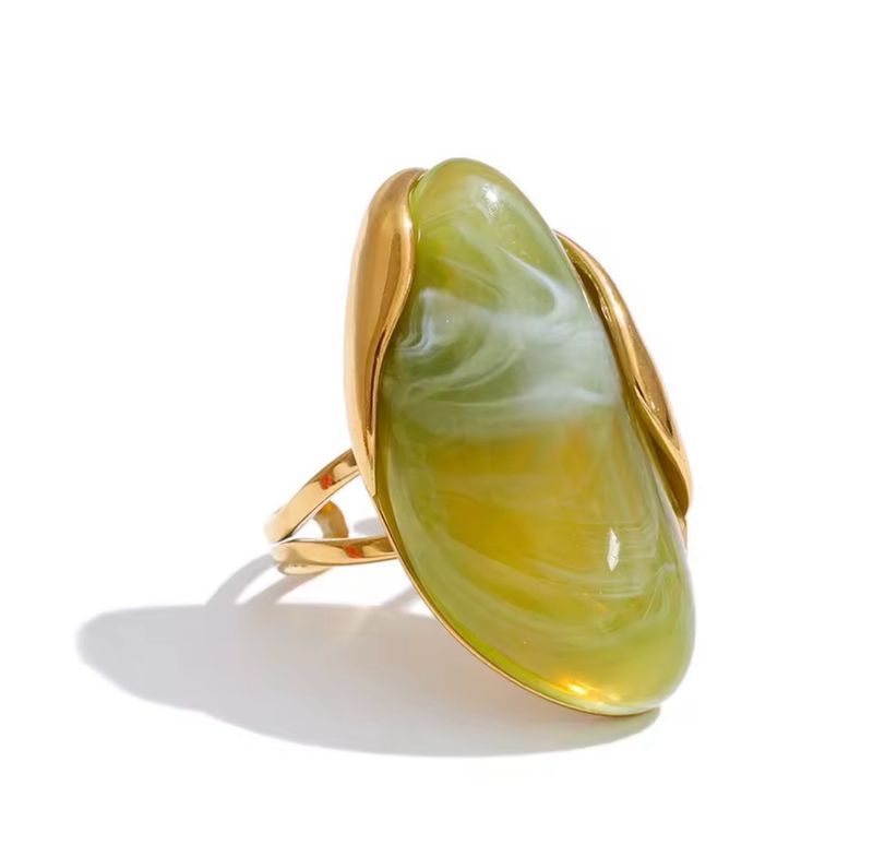 Anillo Verde resina ajustable