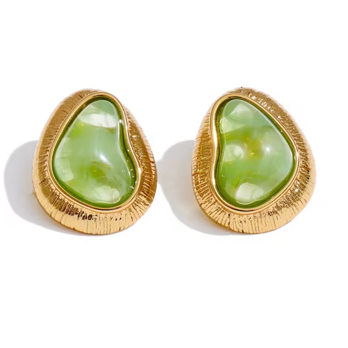 Green Studs Earrings
