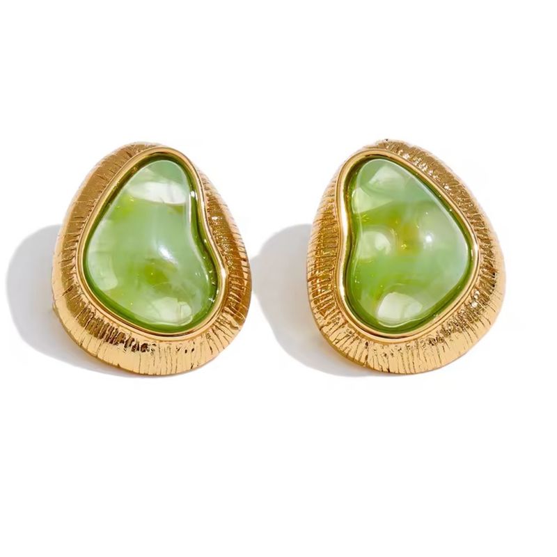 Green Studs Earrings