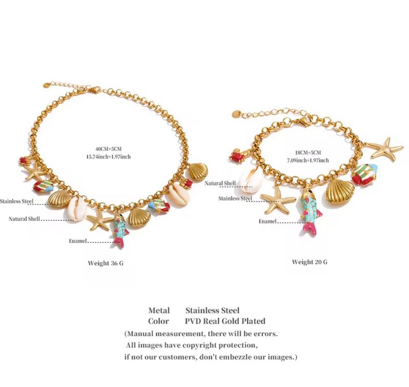 Aqua Fish charms Bracelet
