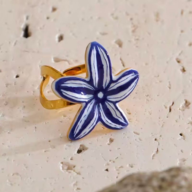 Blue Flower Ring