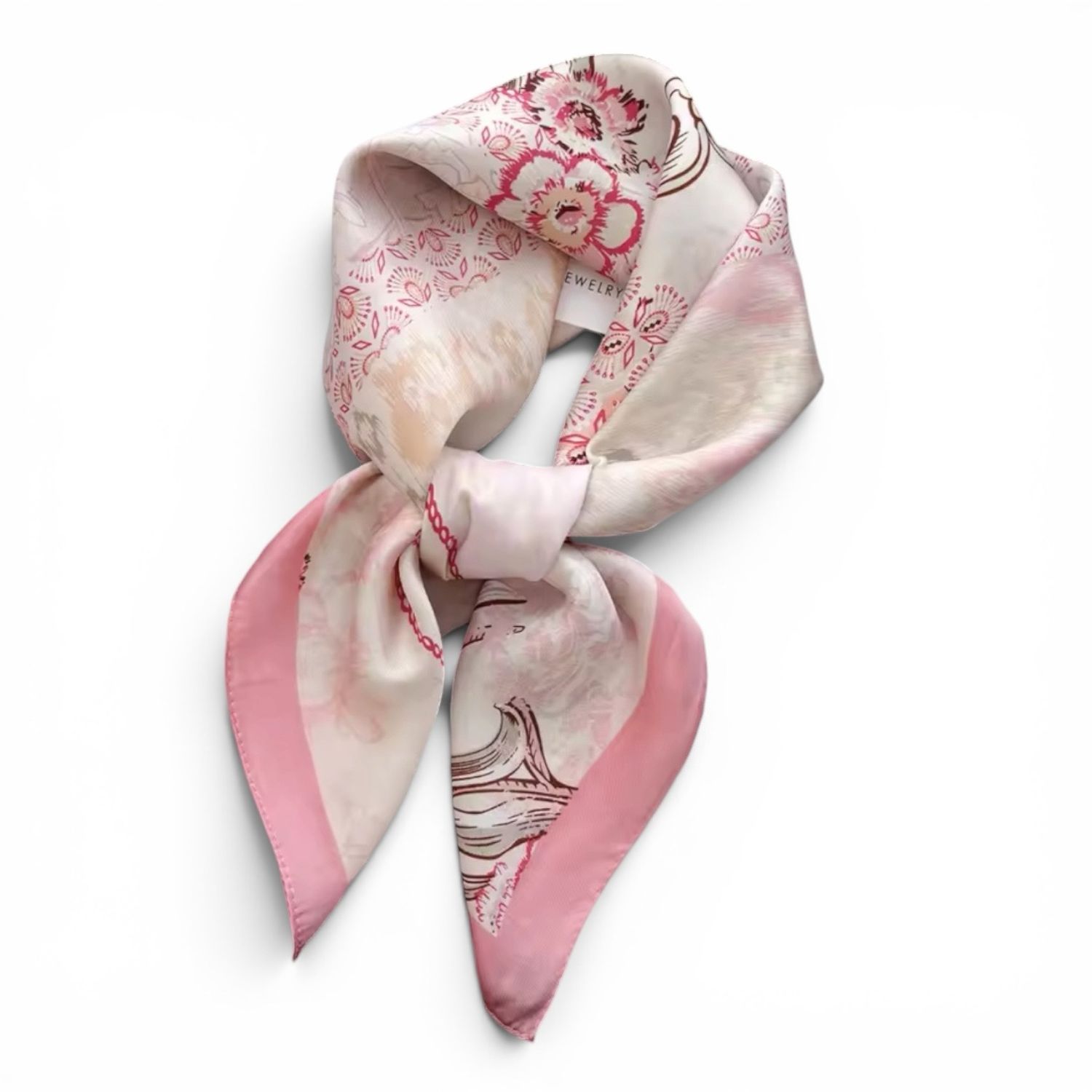 Pink Flowers Scarf