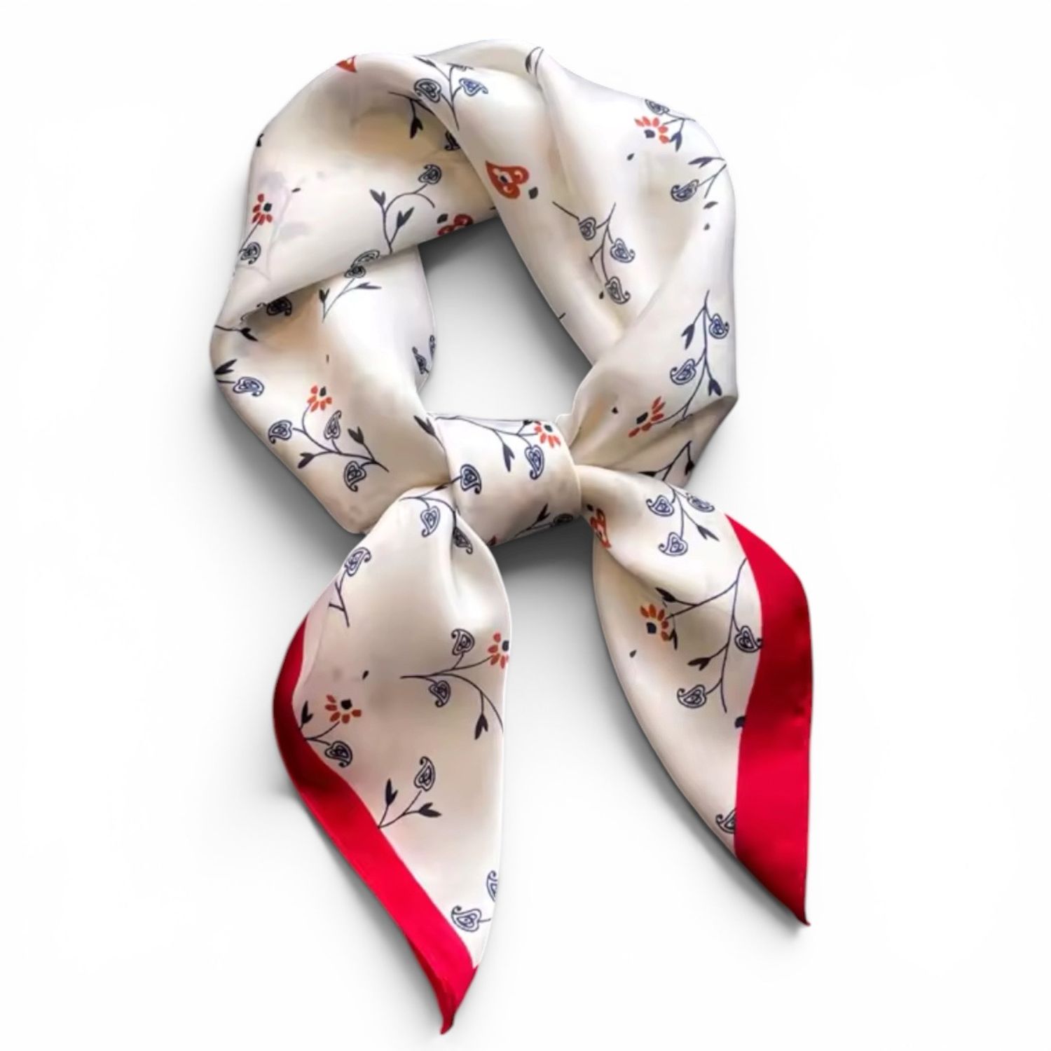 Red Blue Flowers Scarf