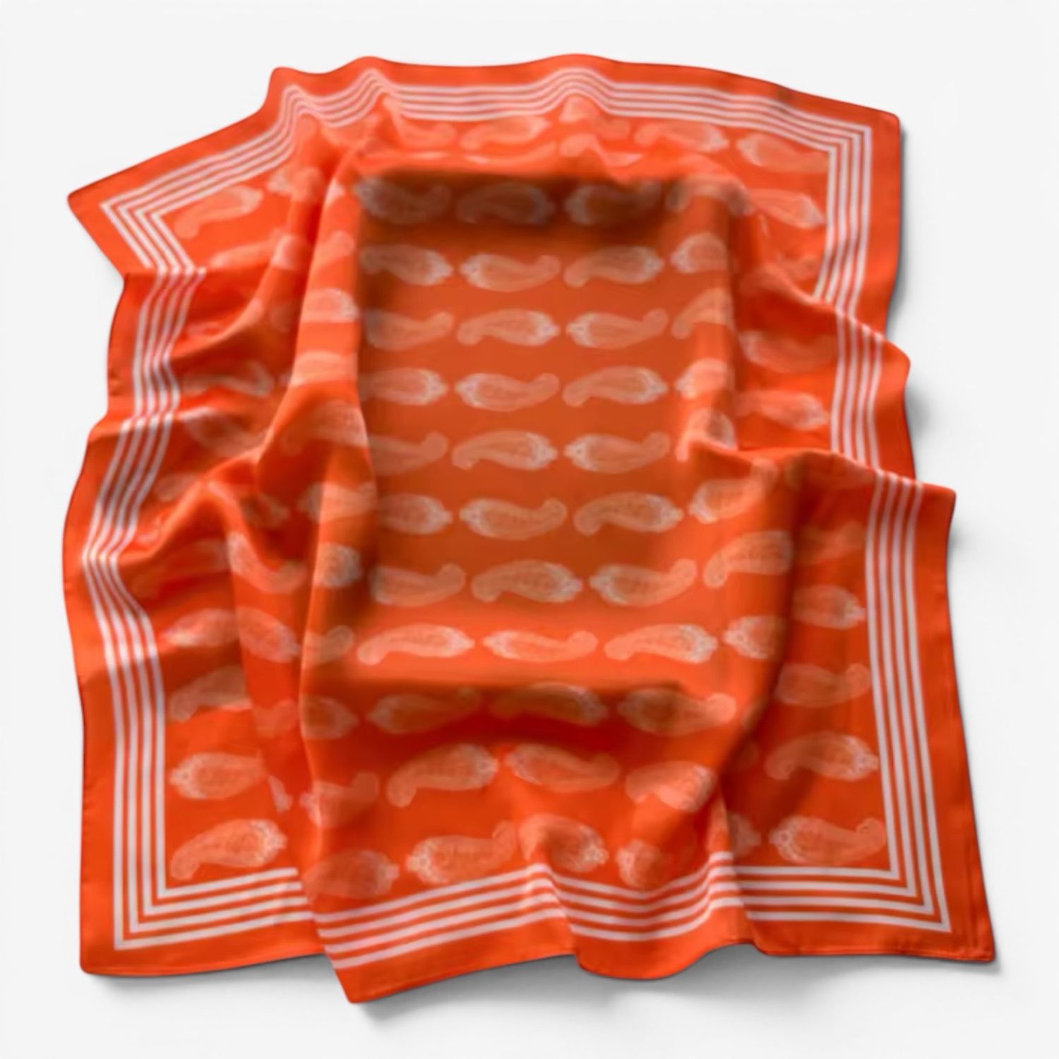 Orange Paisley scarf