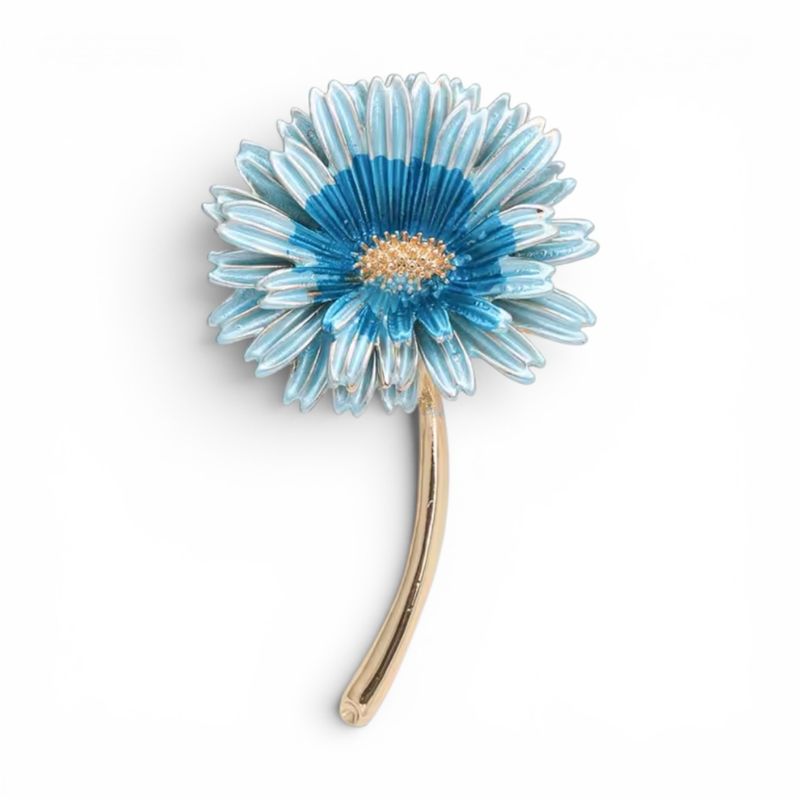 Light Blue Flower Brooch