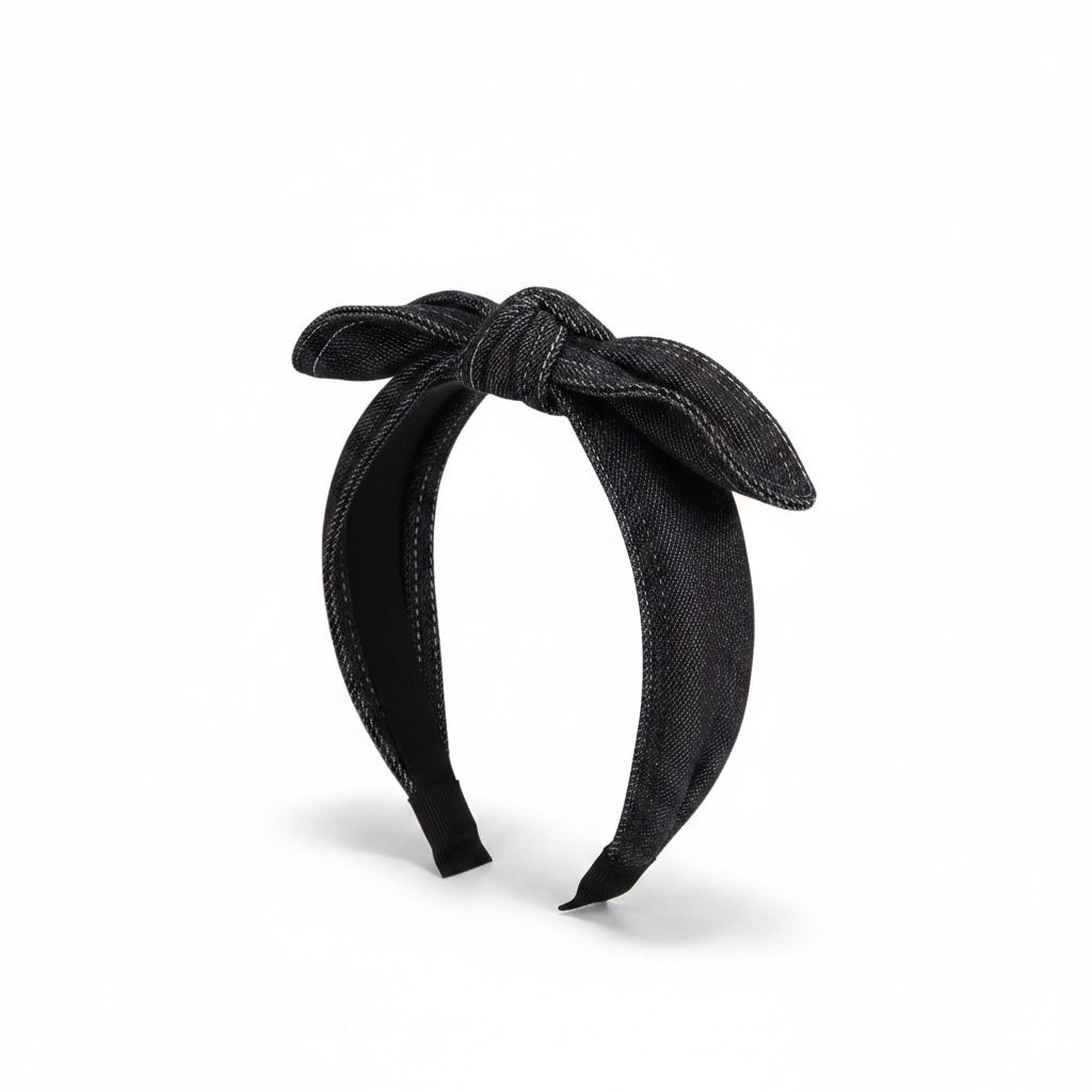 Black Denim Headband