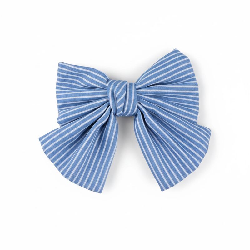 Light Blue Stripped Bow