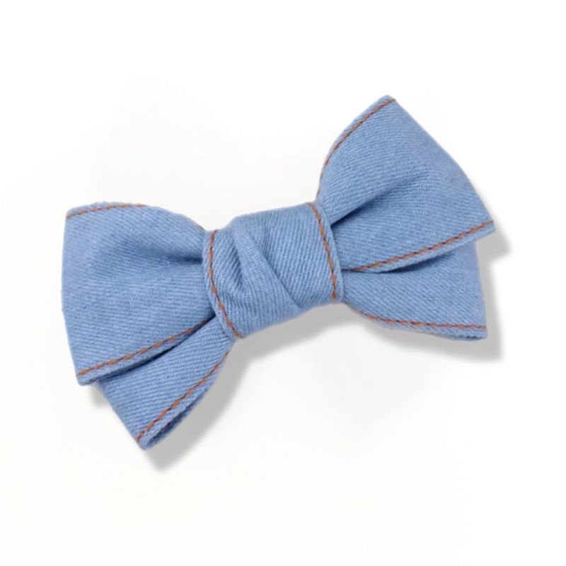 Light Blue Denim Bow