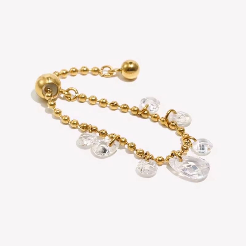 Delicate Zirconia Beads Ring