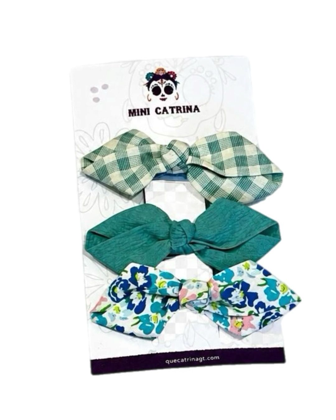 Aqua mini bows Clip